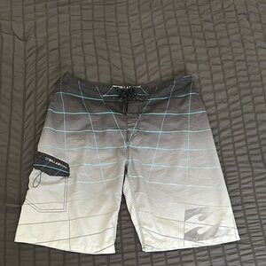 Billabong Men's Black and White Gradient Board Shorts